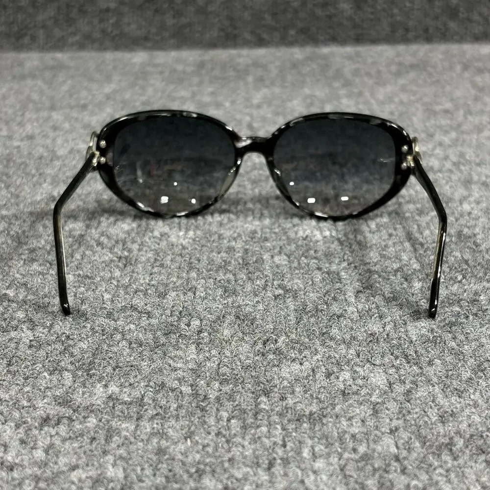 Rocco Original Sunglasses Womens Black Oval Gray Lens CR 39 UVB UVA Tinted